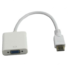 White 1080P Male to Female HDMI to VGA Cable